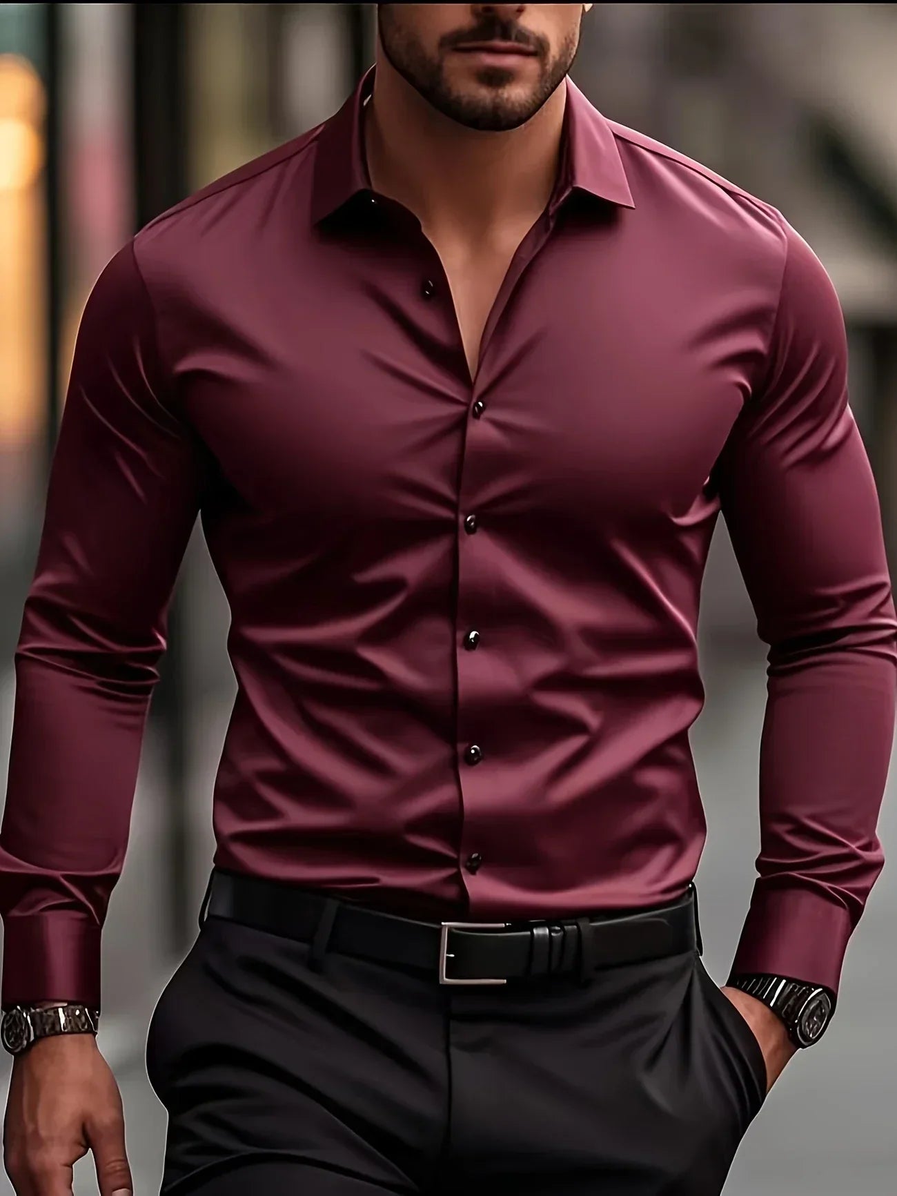 La Baule | Chemise élégante à manches longues avec boutons