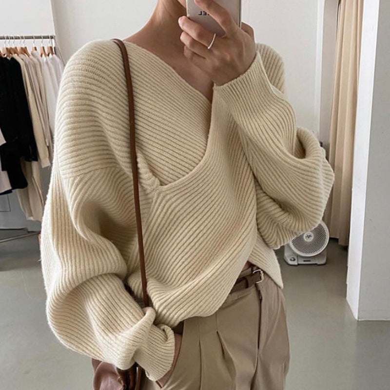 La Baule | Pull en tricot croisé chic