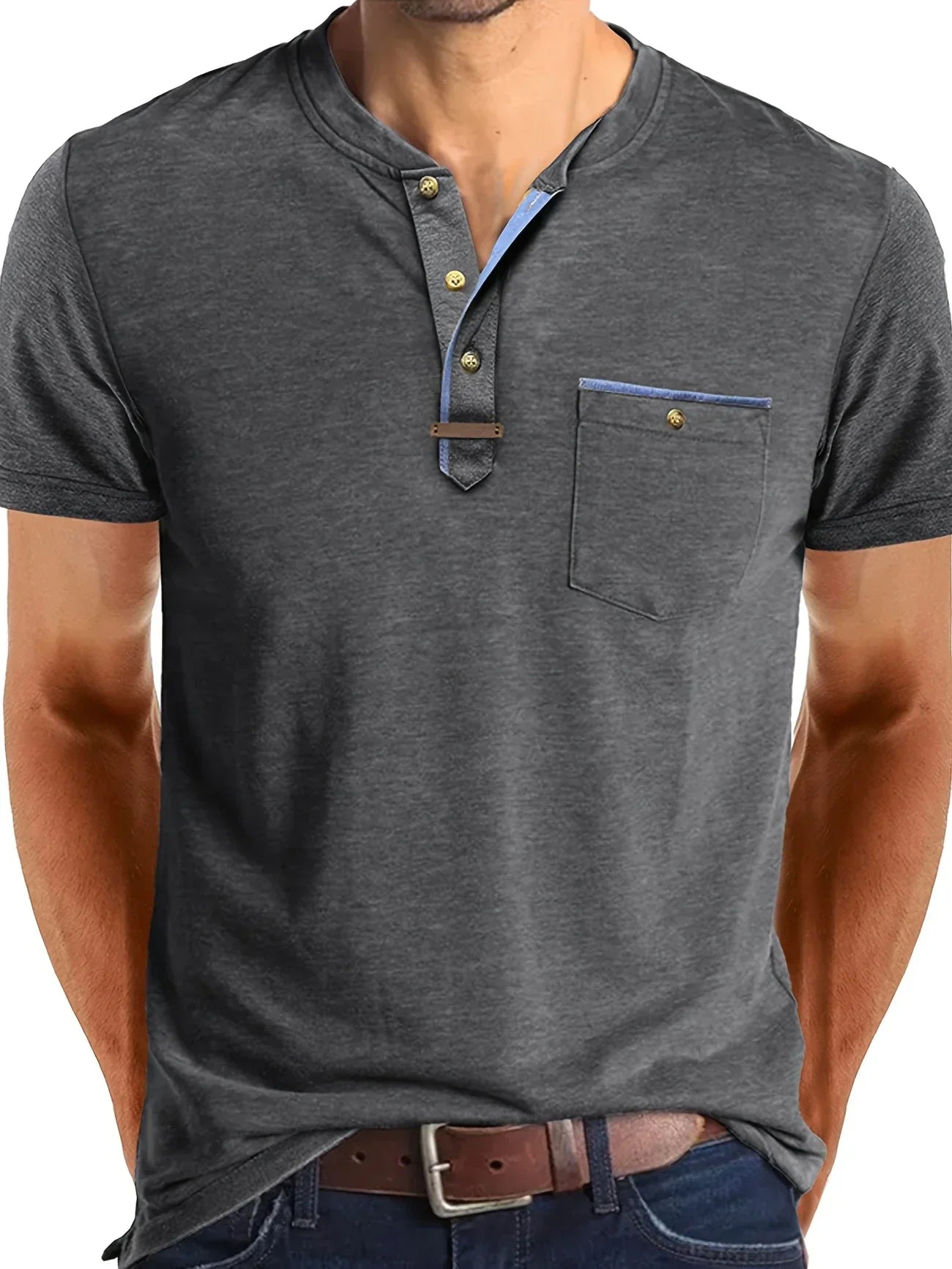 La Baule | T-shirt col rond élégant avec poche