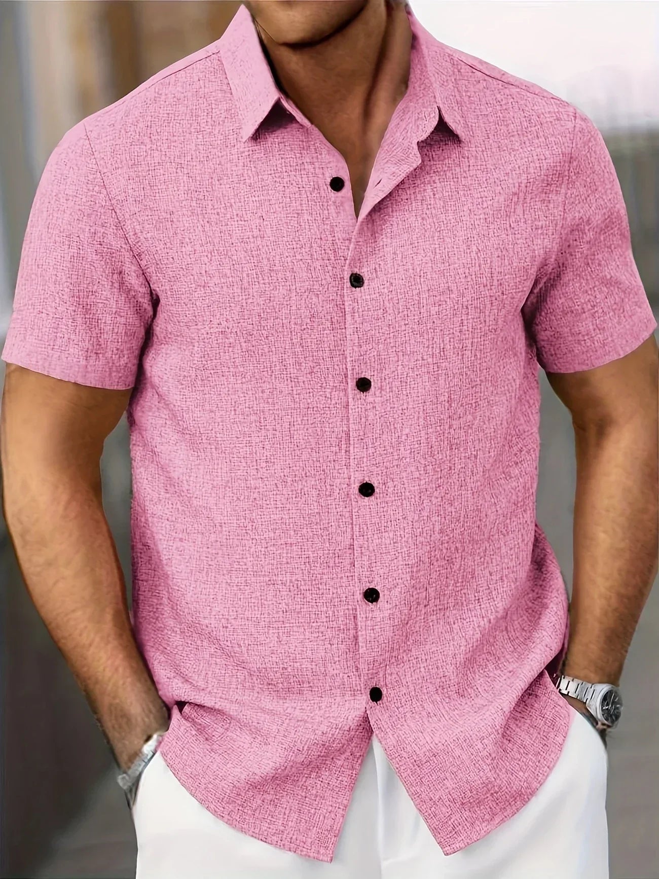 La Baule | Chemise légère à manches courtes en mélange de lin