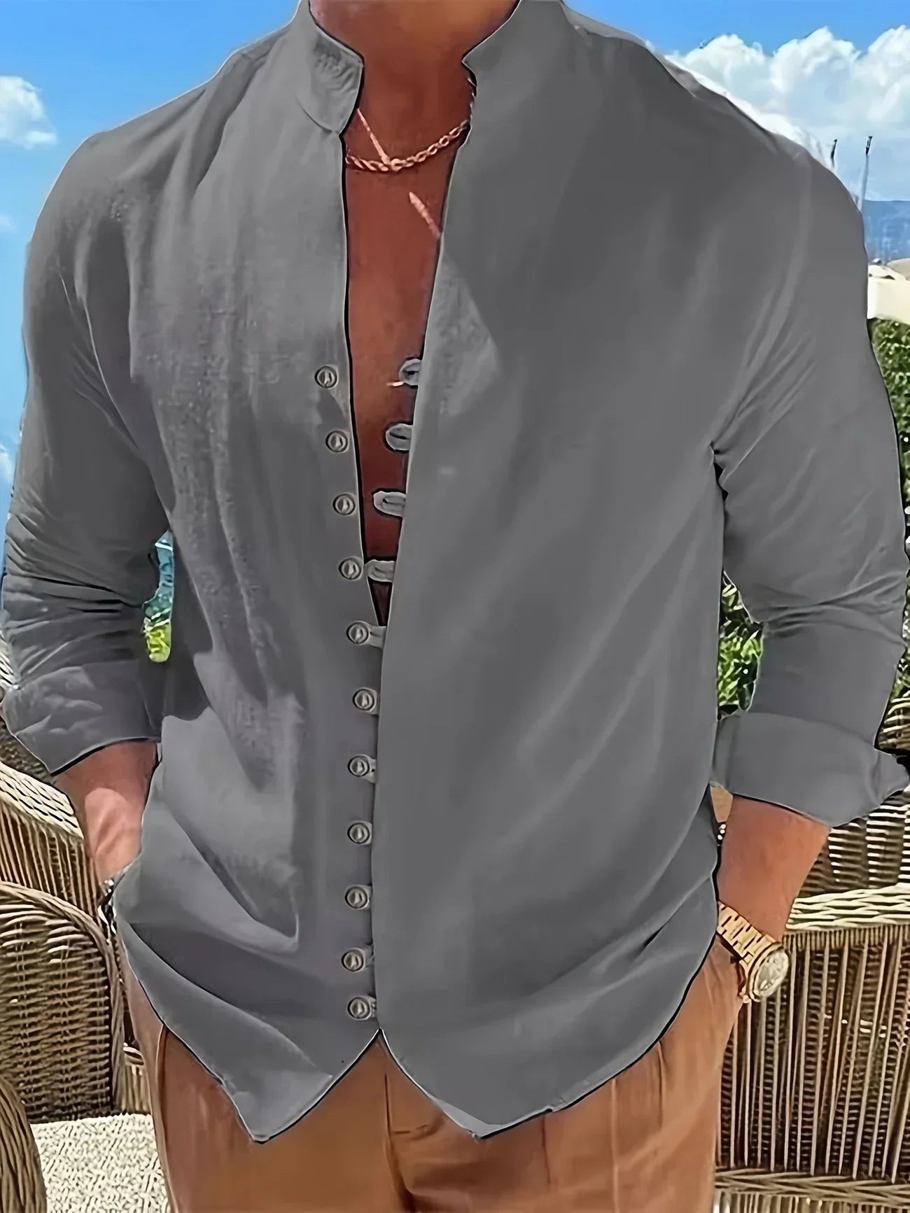 La Baule | Chemise légère en coton à manches longues