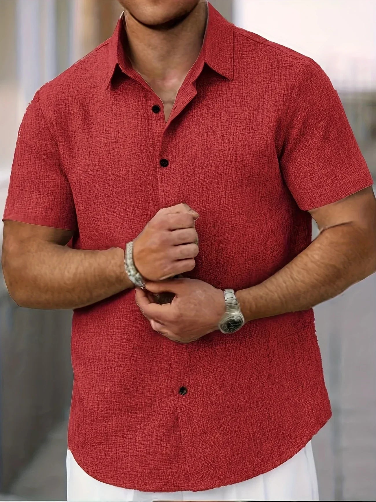 La Baule | Chemise légère à manches courtes en mélange de lin