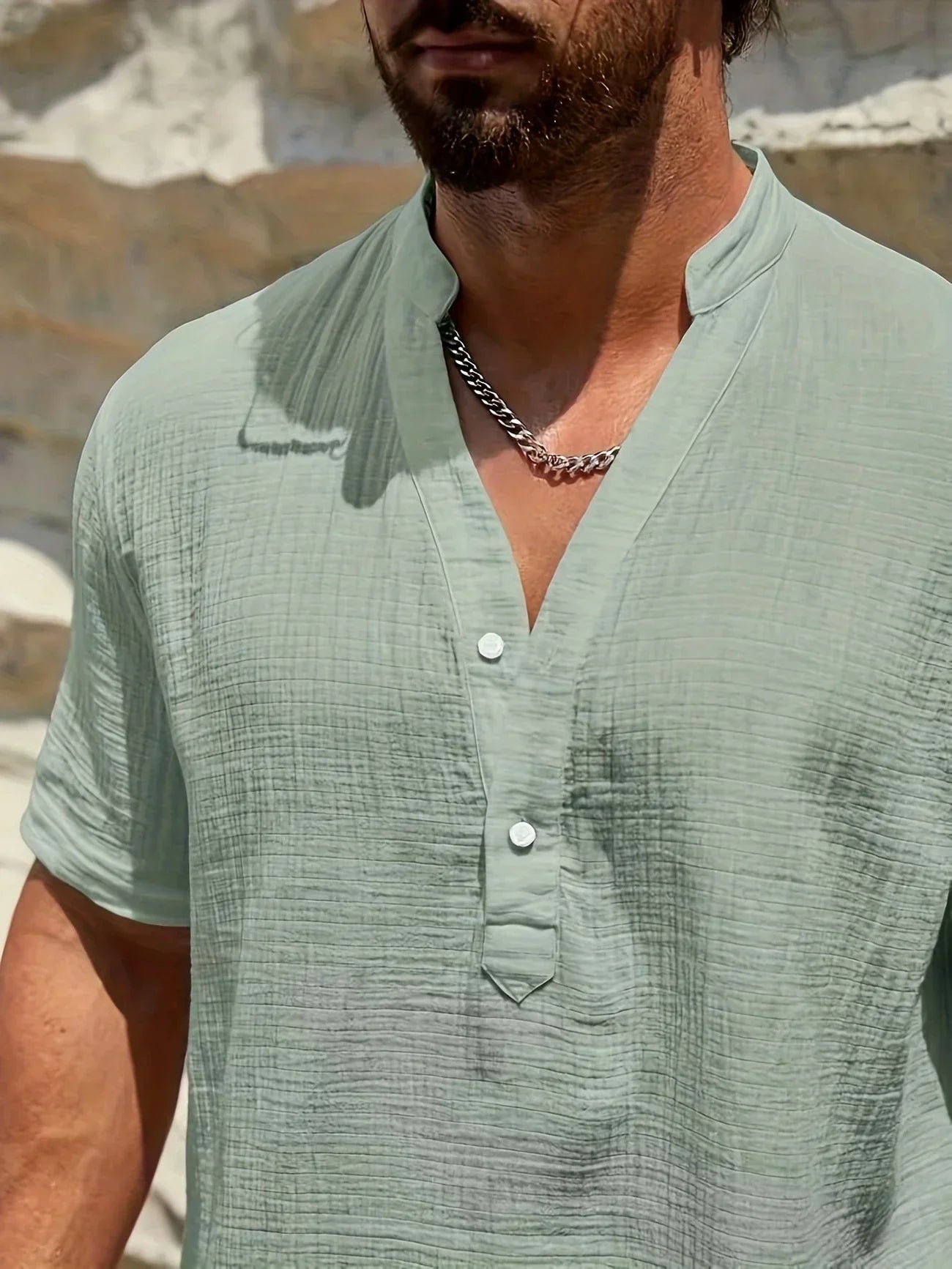 La Baule | Chemise d’été élégante à col montant