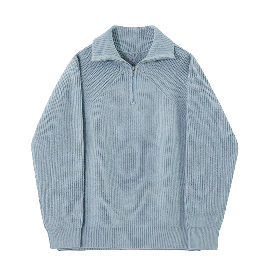 La Baule | Pull Azure à quart de zip