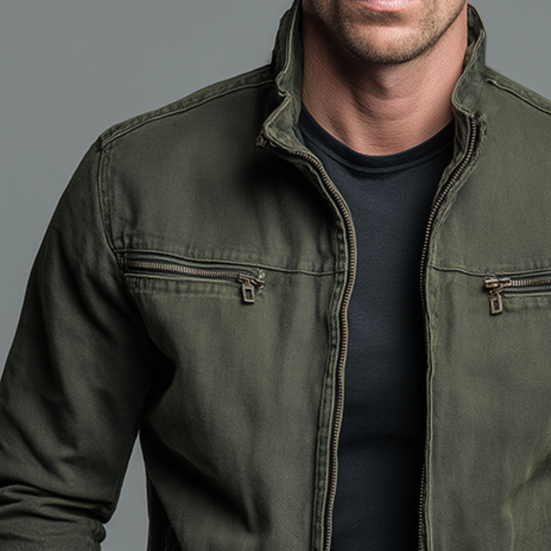 La Baule | Veste vintage en coton avec fermeture zippée