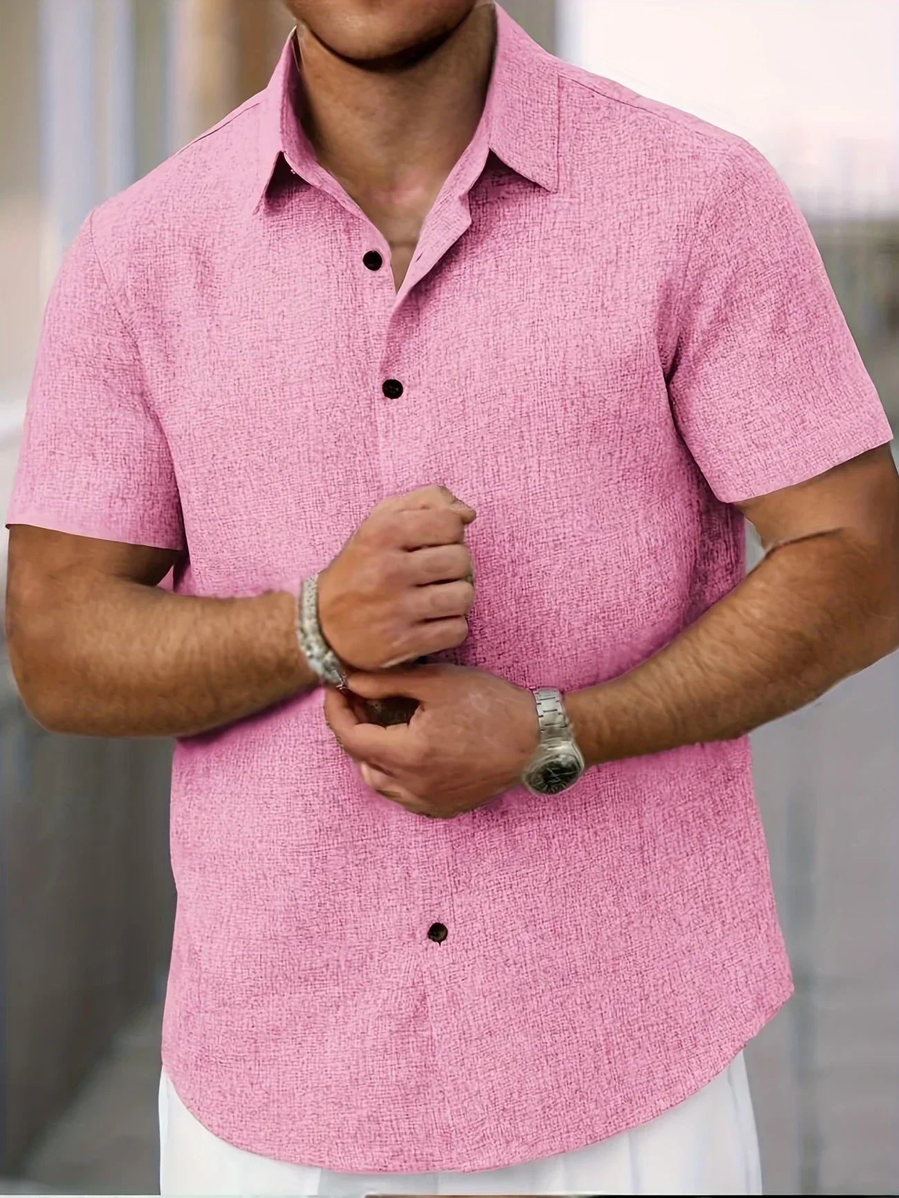 La Baule | Chemise légère à manches courtes en mélange de lin