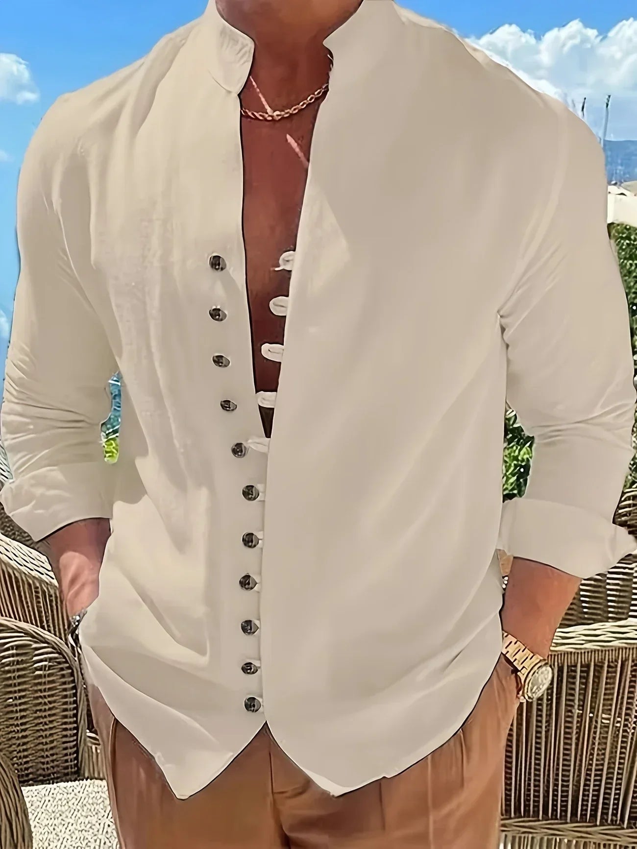 La Baule | Chemise légère en coton à manches longues