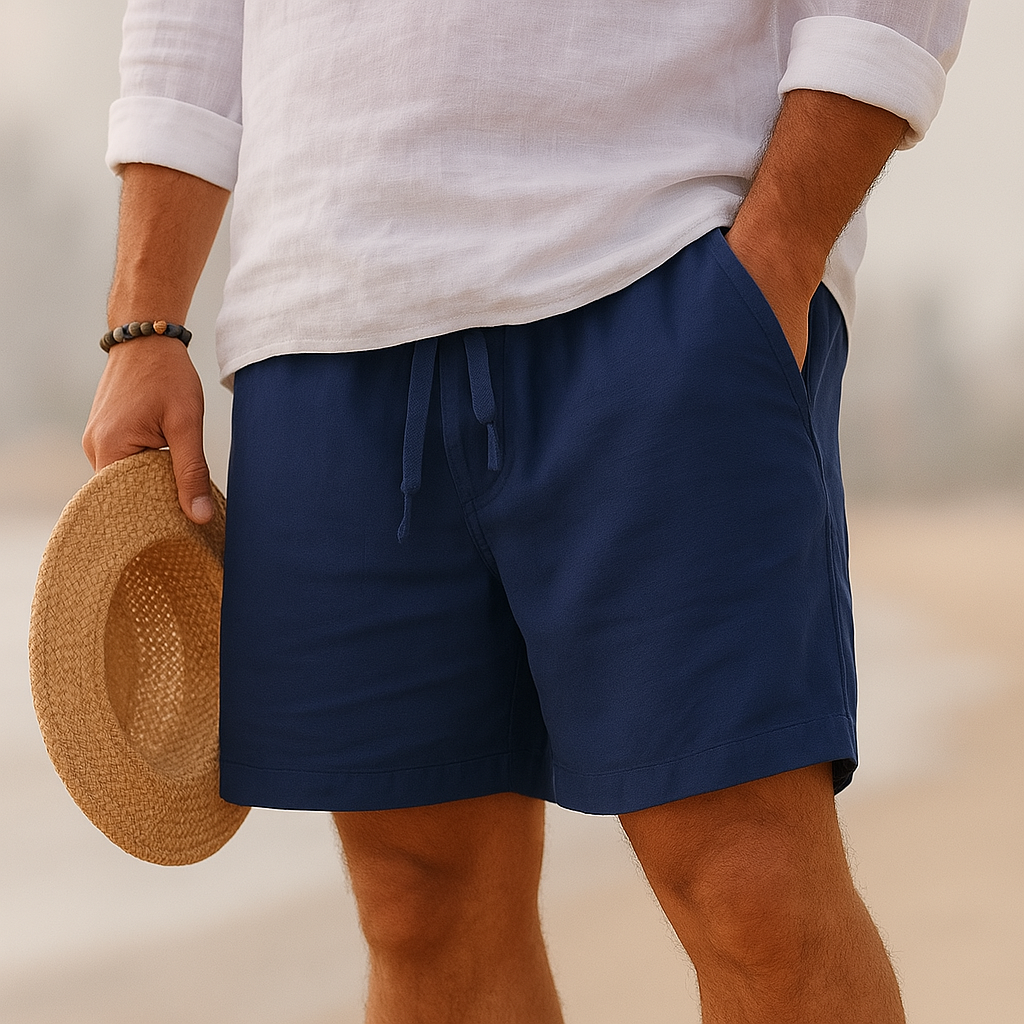 La Baule | Short élégant en lin à taille élastique