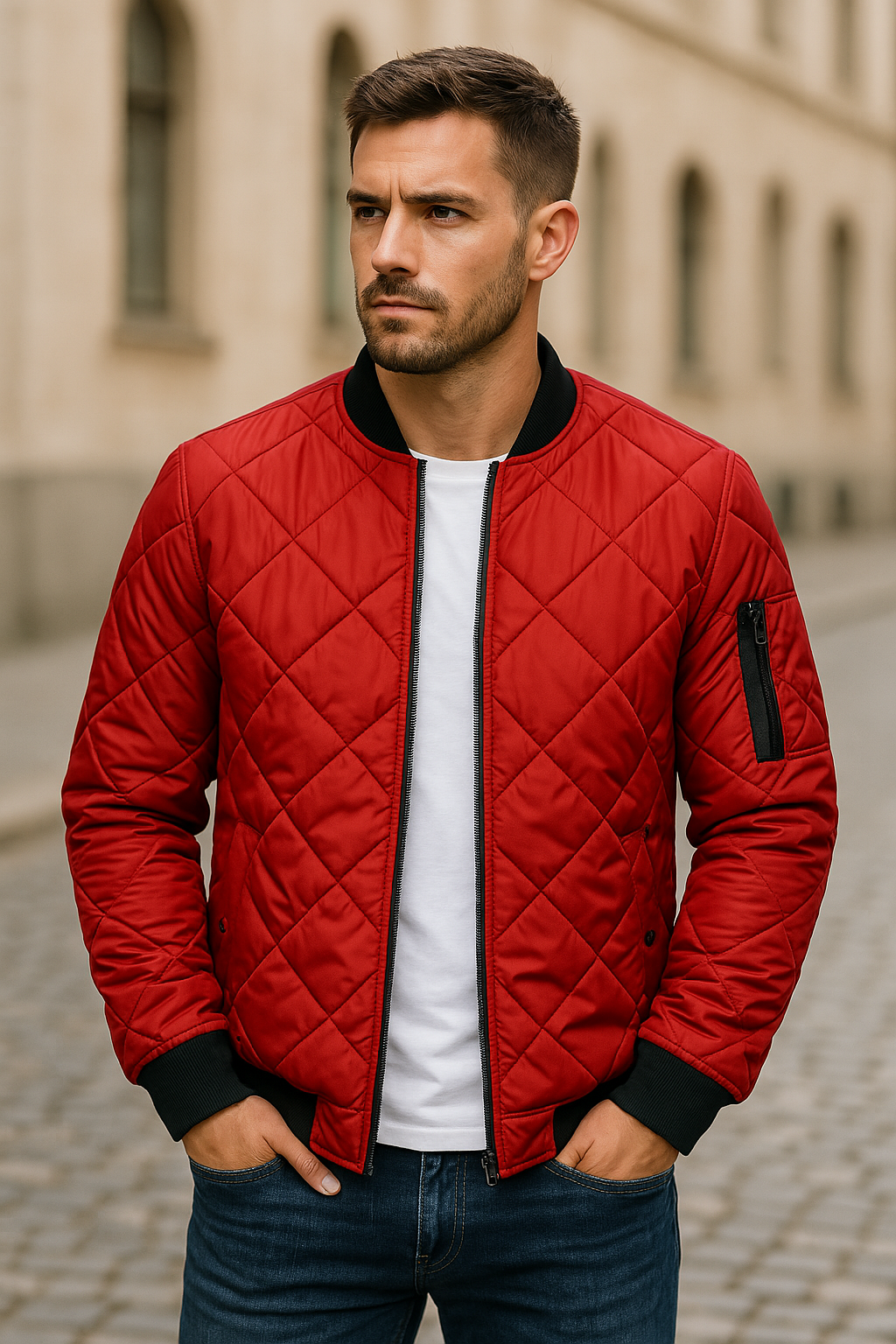 La Baule | Veste en coton à motif losange