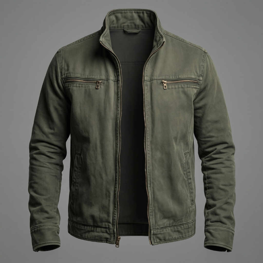 La Baule | Veste vintage en coton avec fermeture zippée
