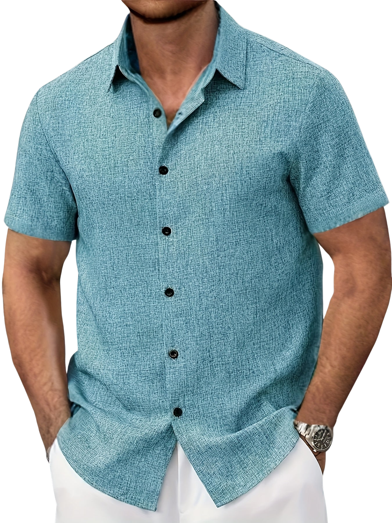 La Baule | Chemise légère à manches courtes en mélange de lin