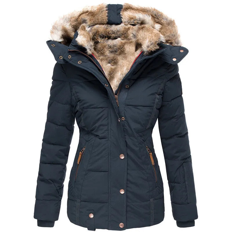 La Baule | Manteau d'hiver chaud avec doublure en fourrure