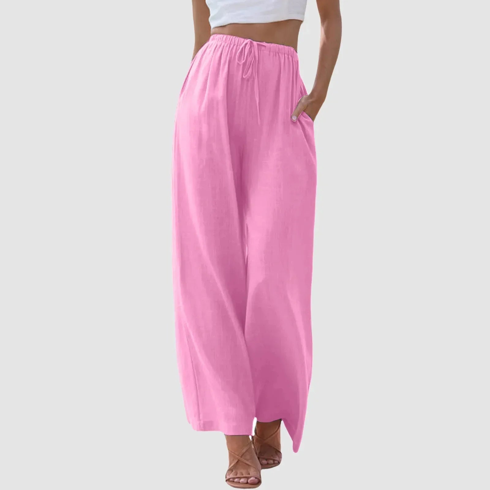 La Baule | Pantalon taille haute à jambes larges