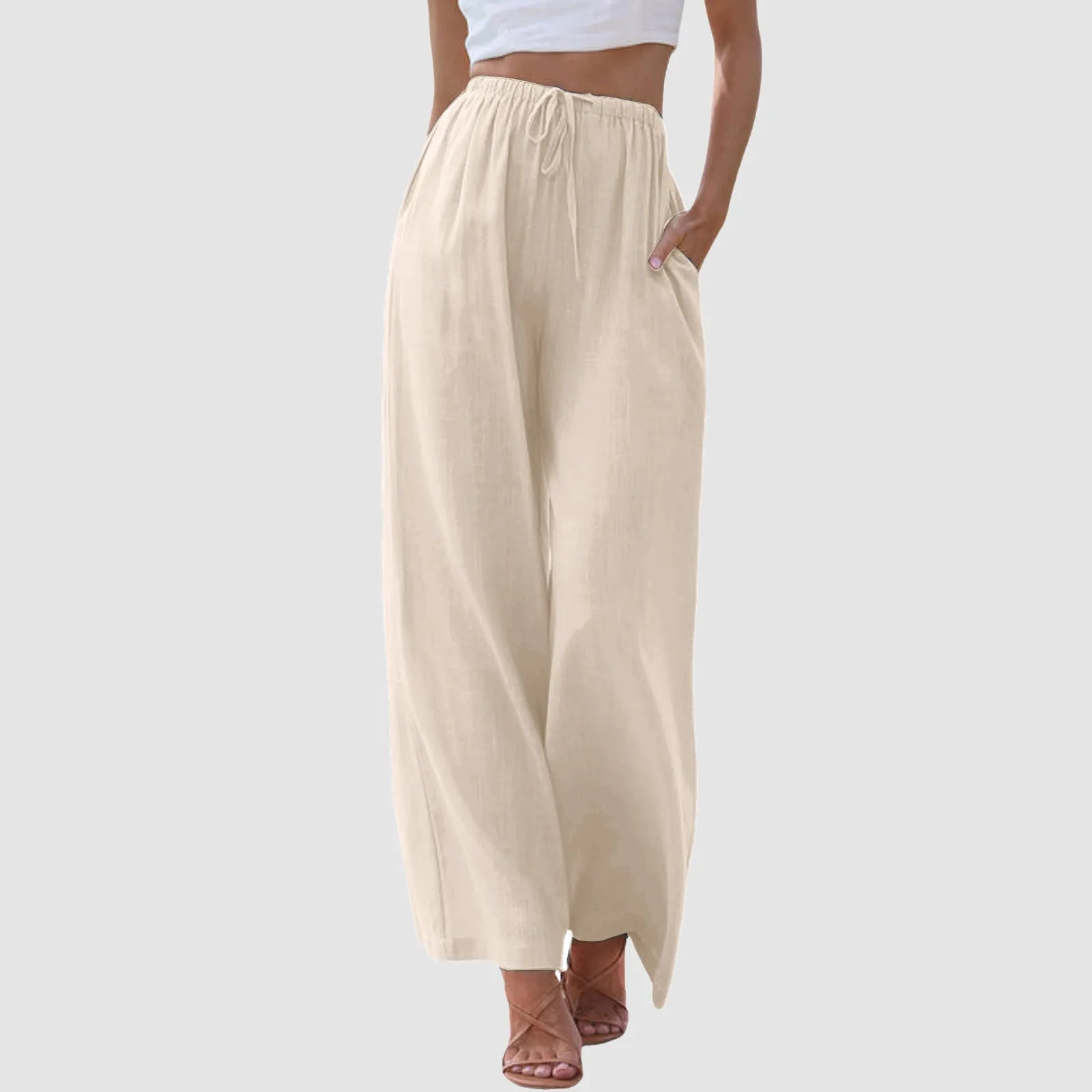La Baule | Pantalon taille haute à jambes larges