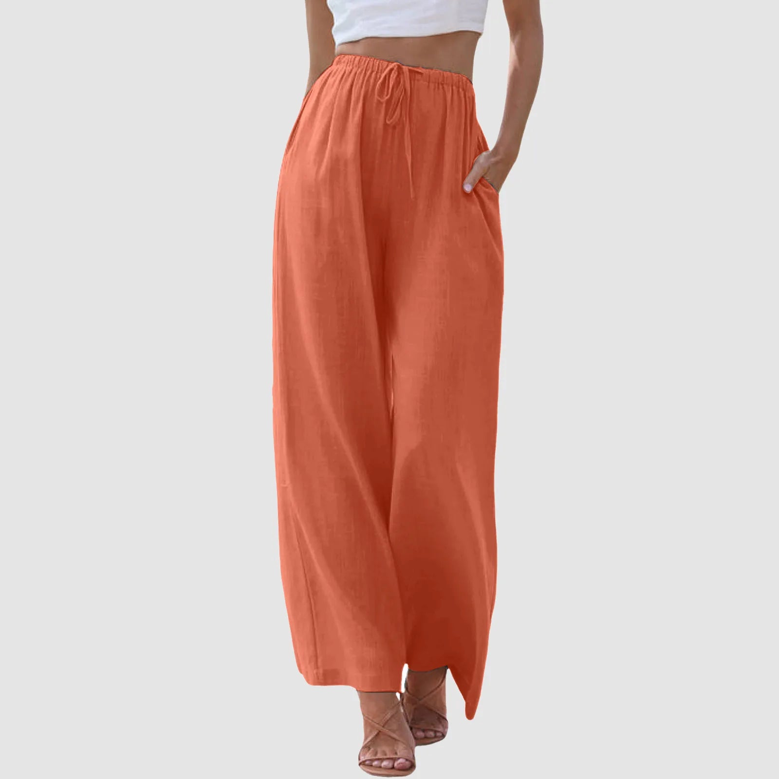 La Baule | Pantalon taille haute à jambes larges
