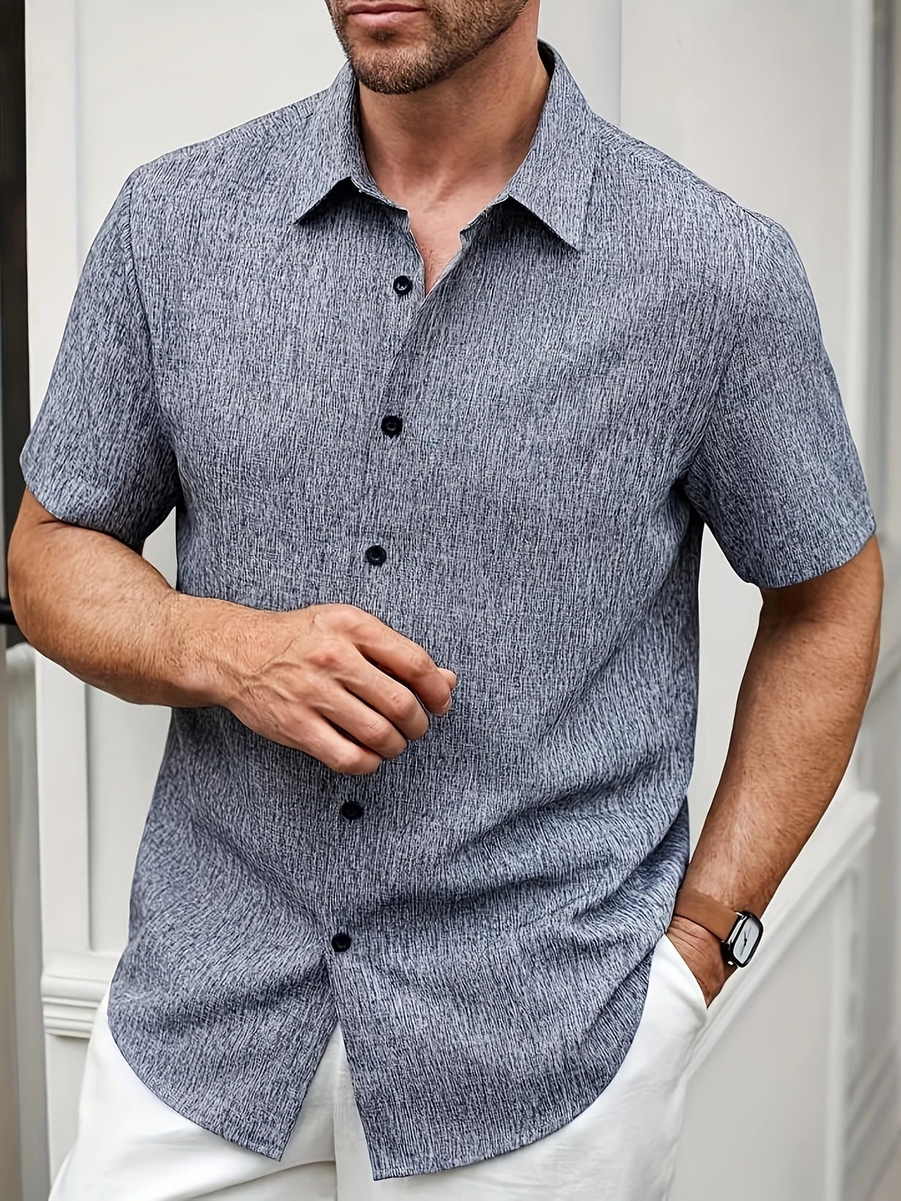 La Baule | Chemise légère à manches courtes en mélange de lin