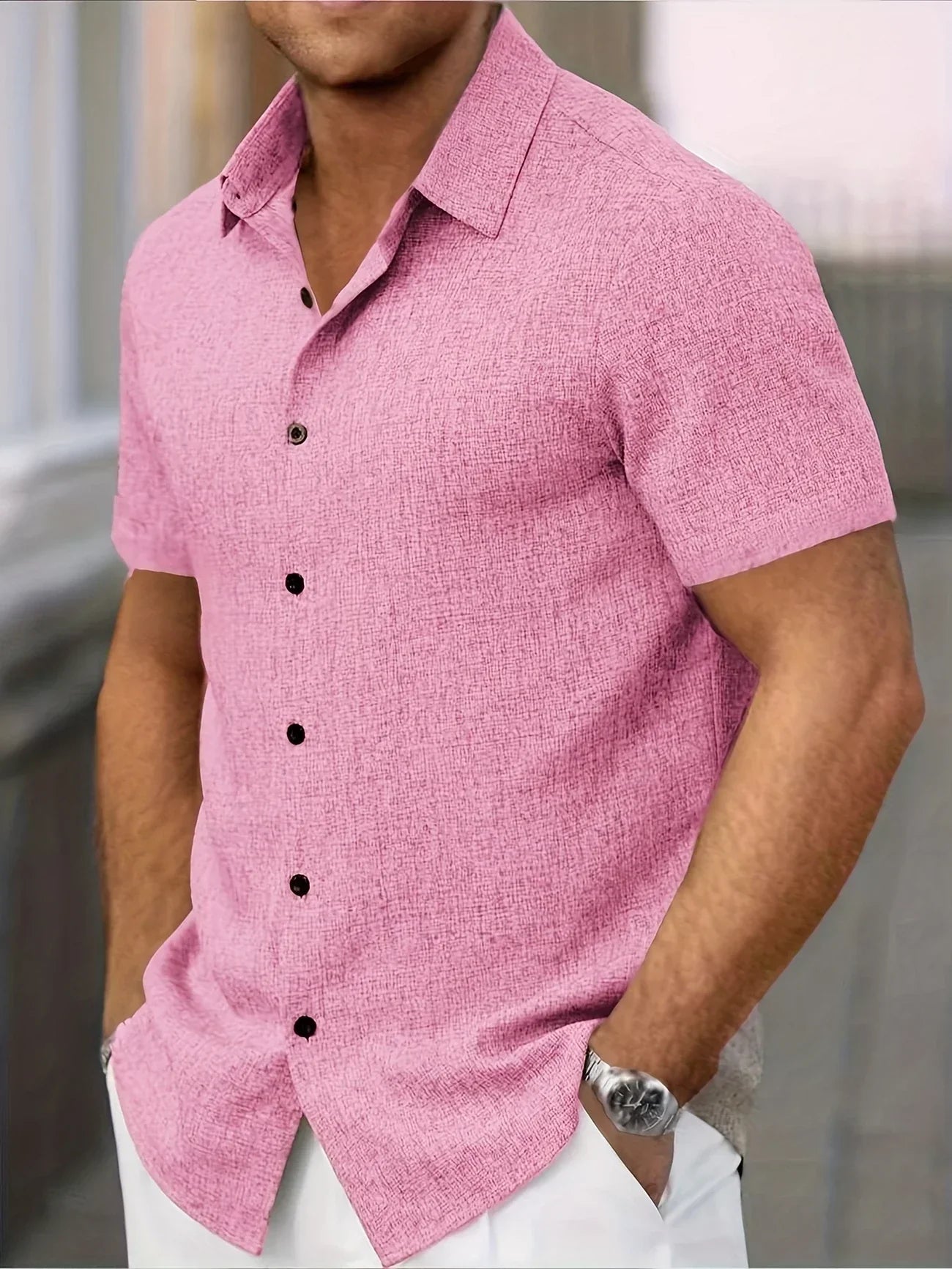 La Baule | Chemise légère à manches courtes en mélange de lin