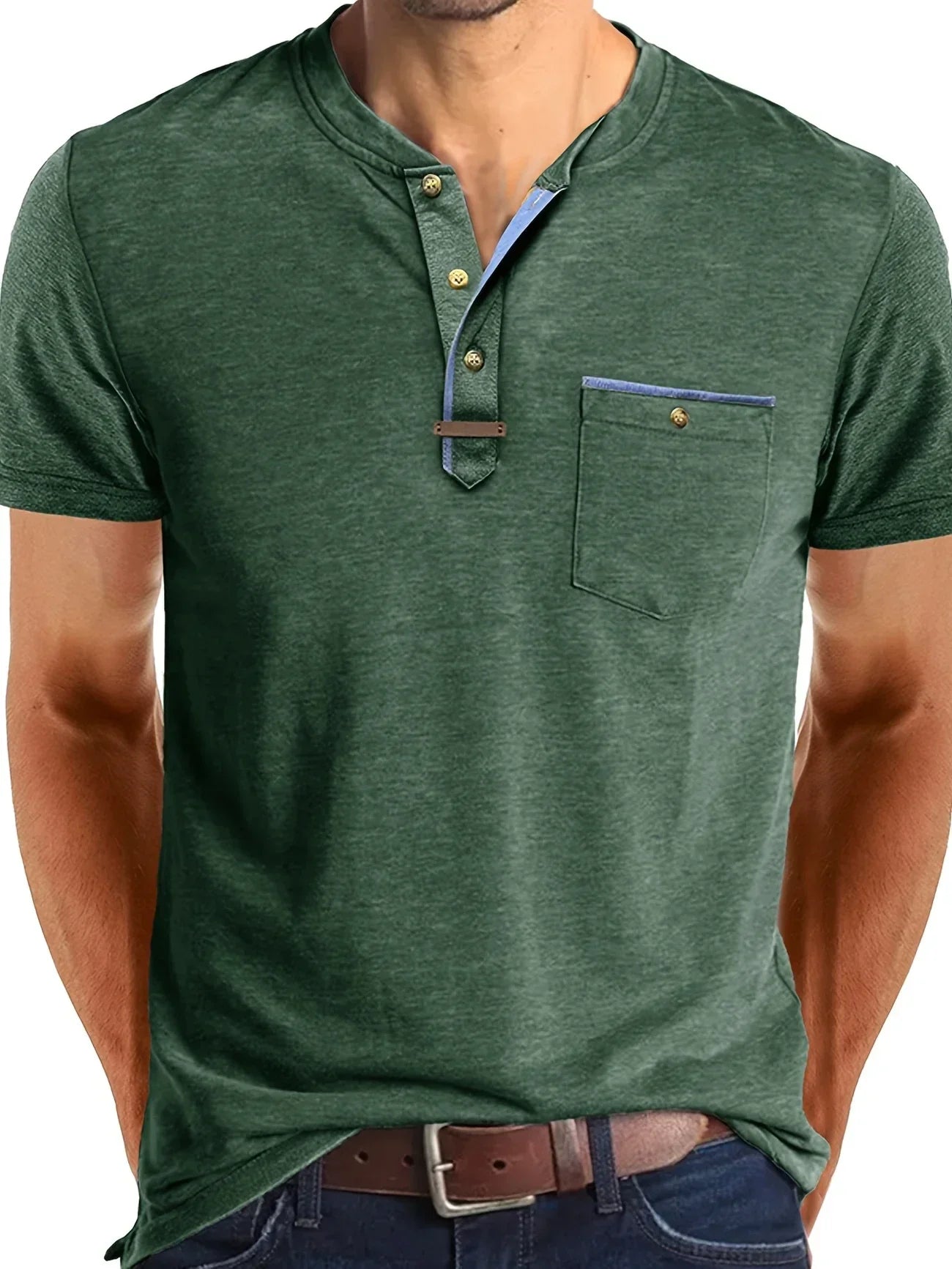 La Baule | T-shirt col rond élégant avec poche