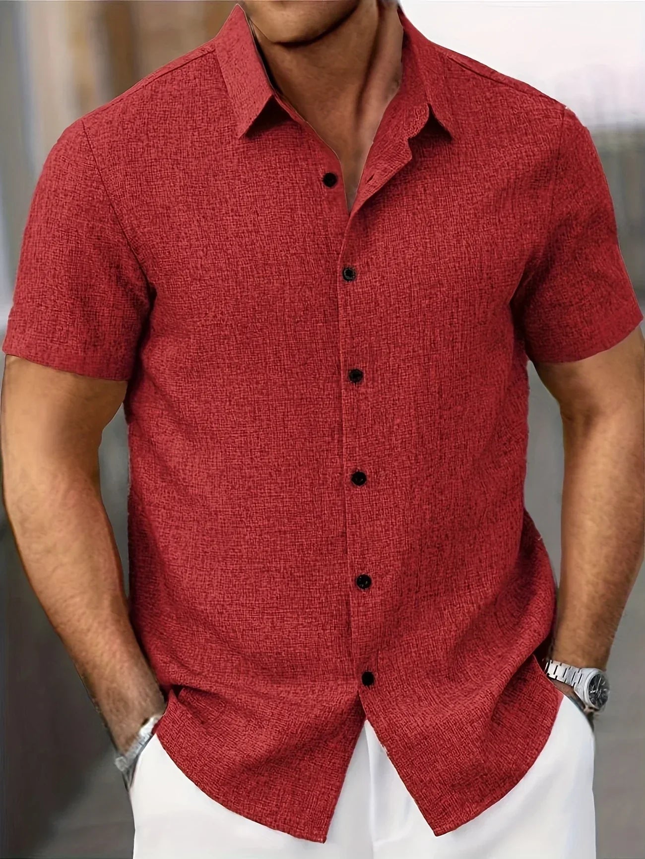 La Baule | Chemise légère à manches courtes en mélange de lin