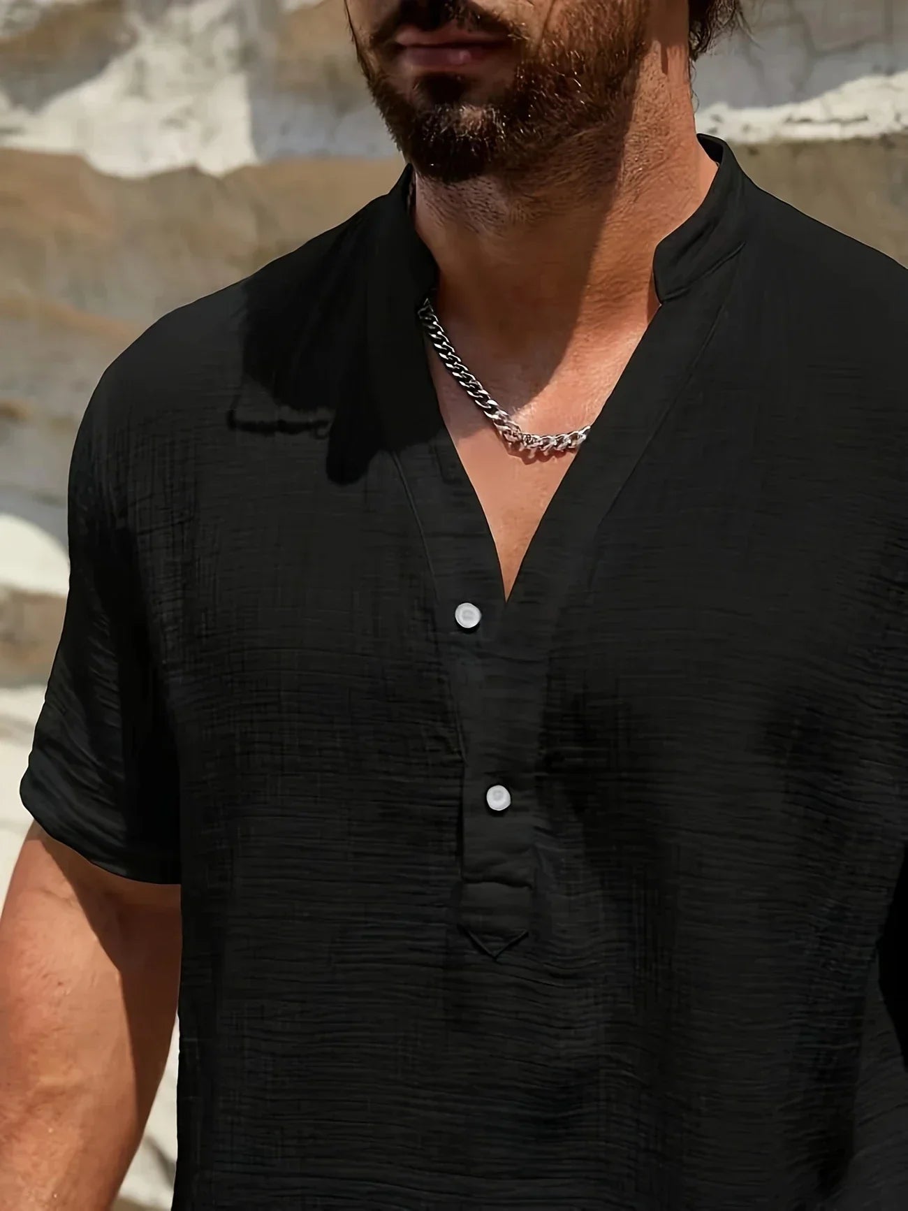 La Baule | Chemise d’été élégante à col montant