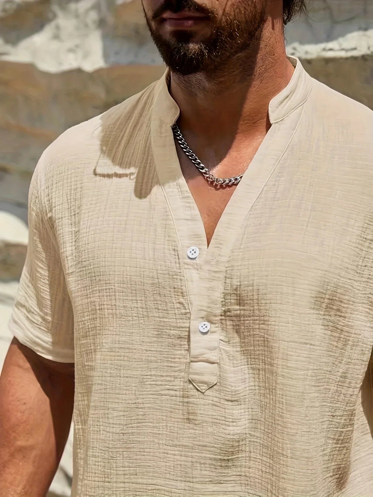 La Baule | Chemise d’été élégante à col montant