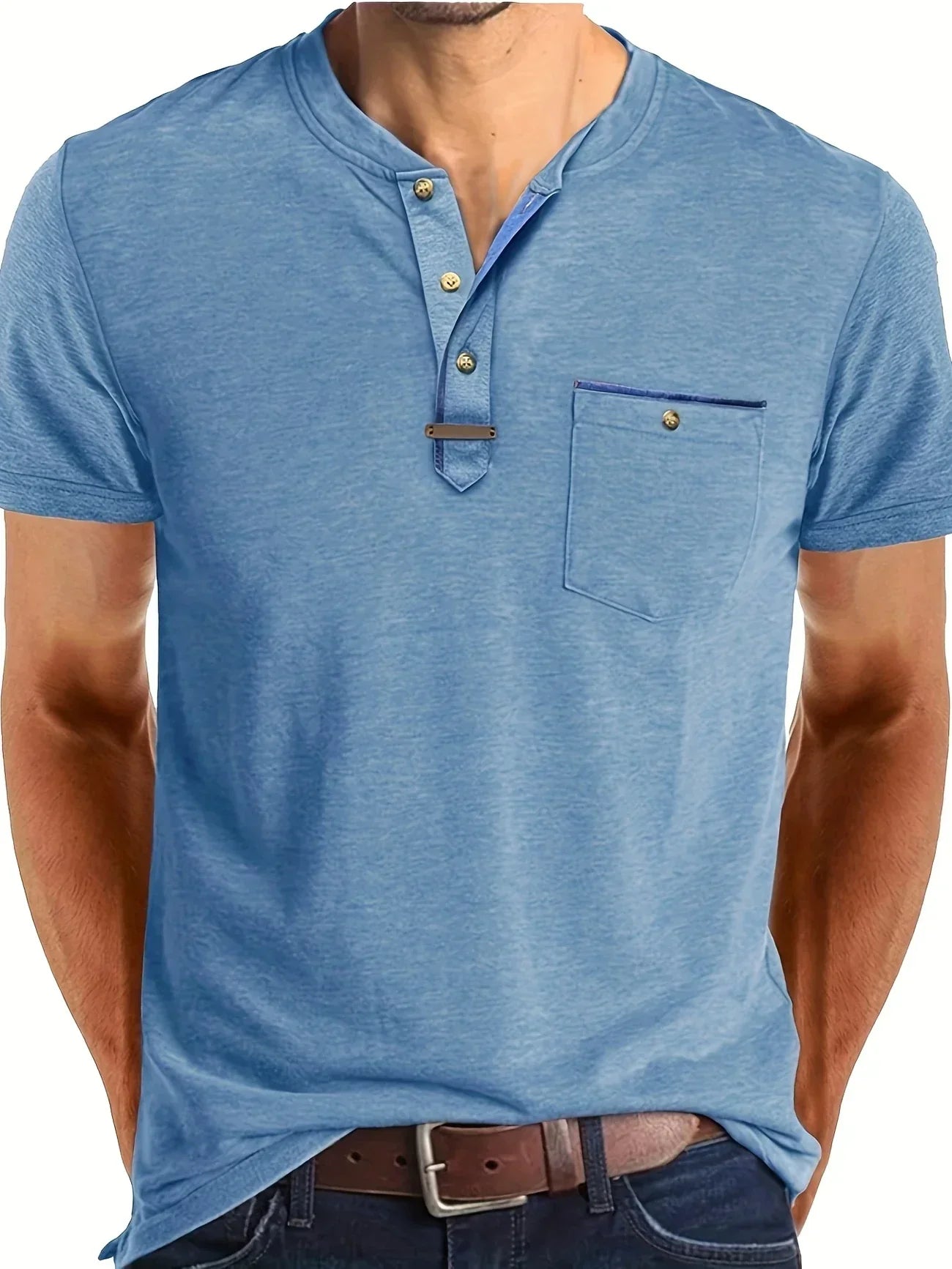 La Baule | T-shirt col rond élégant avec poche