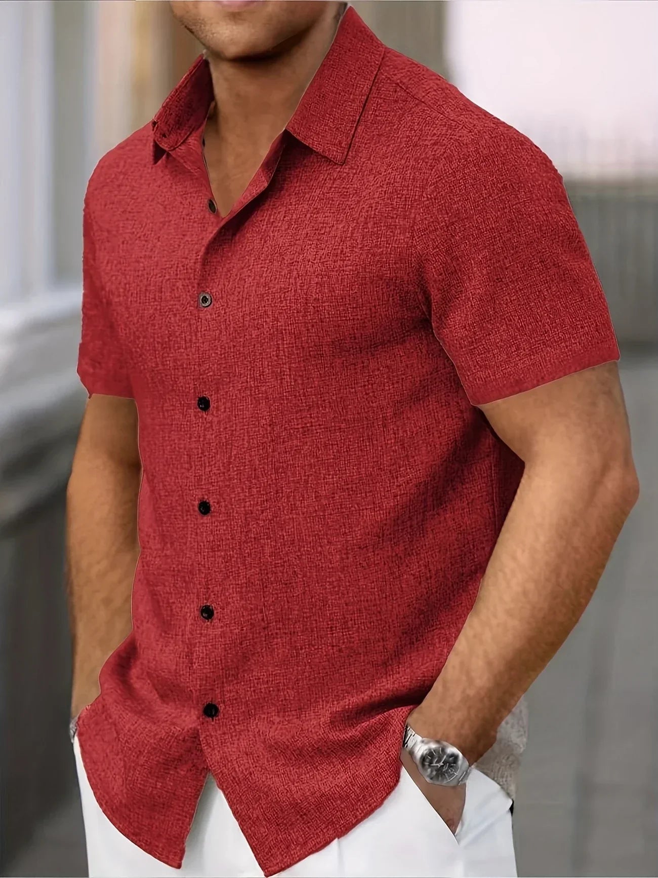 La Baule | Chemise légère à manches courtes en mélange de lin