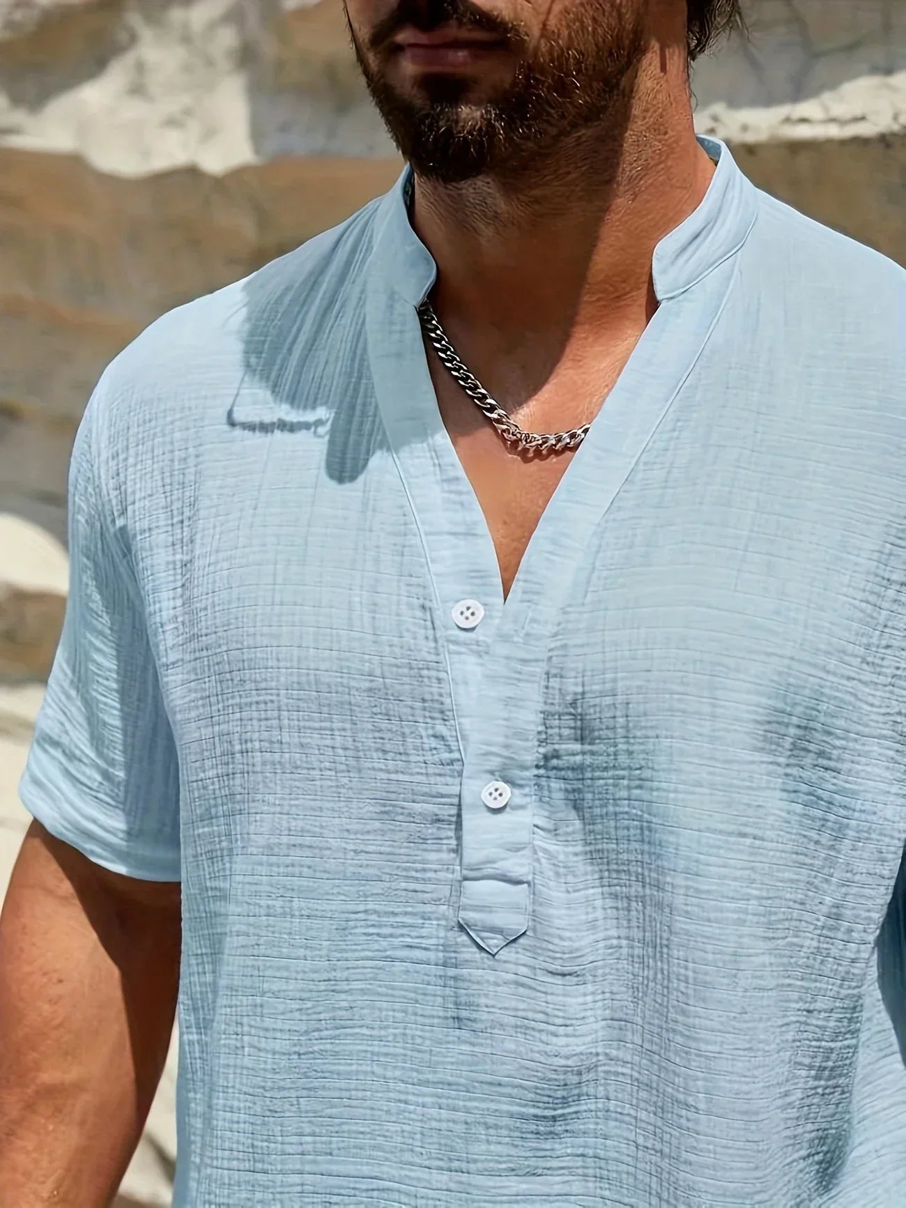 La Baule | Chemise d’été élégante à col montant