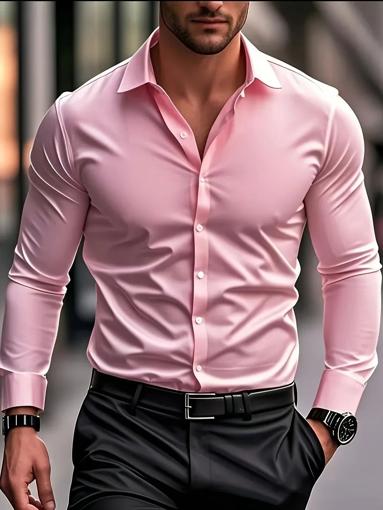 La Baule | Chemise élégante à manches longues avec boutons