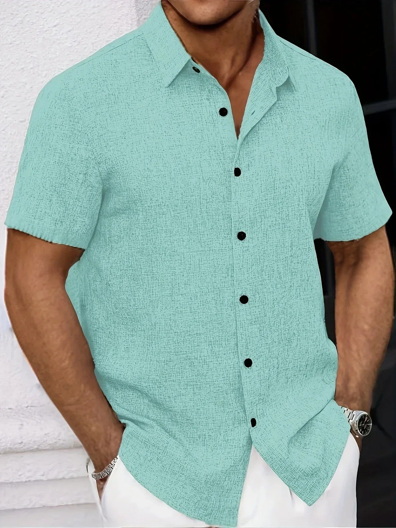 La Baule | Chemise légère à manches courtes en mélange de lin