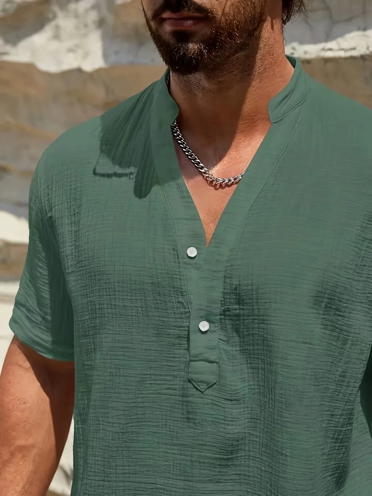 La Baule | Chemise d’été élégante à col montant