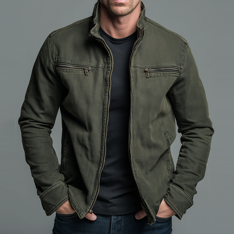 La Baule | Veste vintage en coton avec fermeture zippée