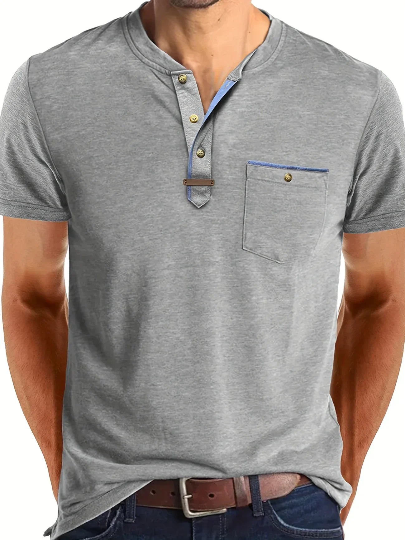 La Baule | T-shirt col rond élégant avec poche