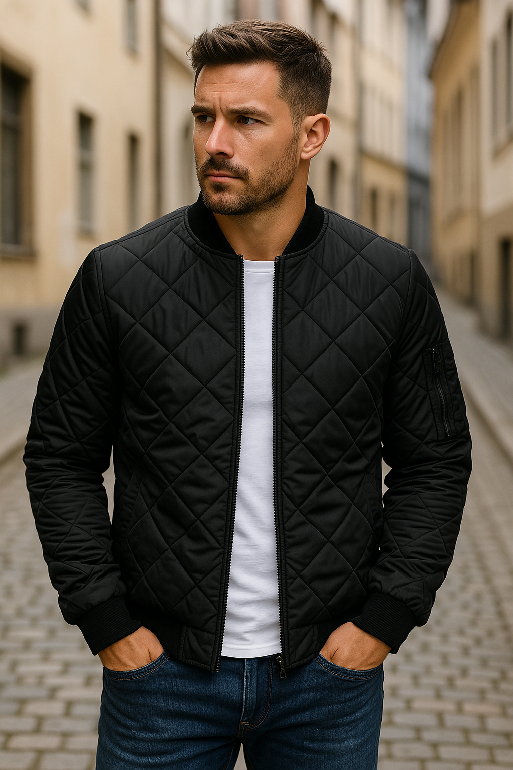 La Baule | Veste en coton à motif losange