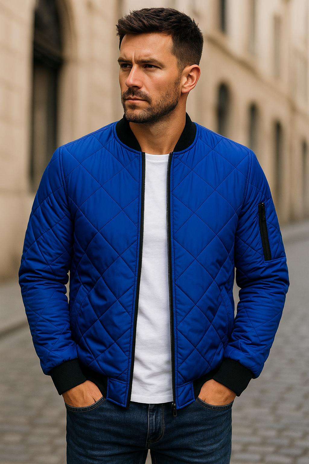 La Baule | Veste en coton à motif losange