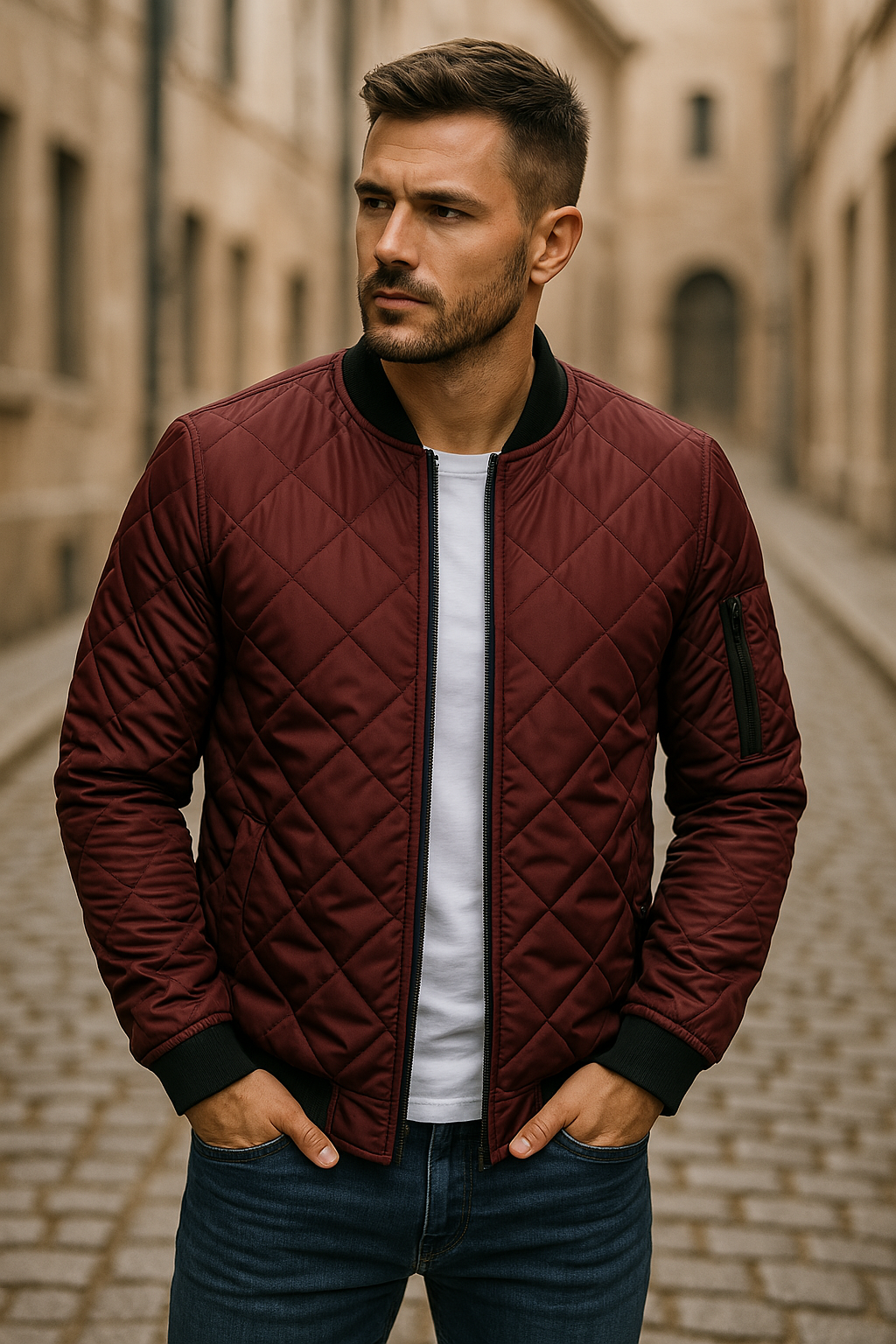 La Baule | Veste en coton à motif losange