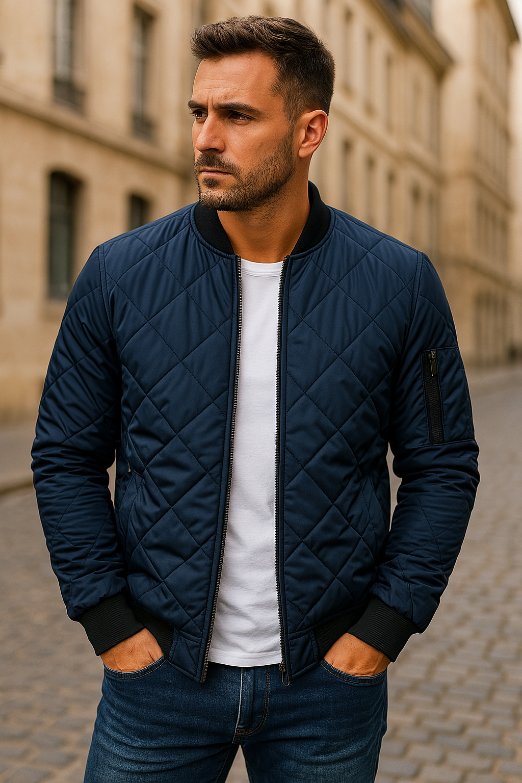 La Baule | Veste en coton à motif losange
