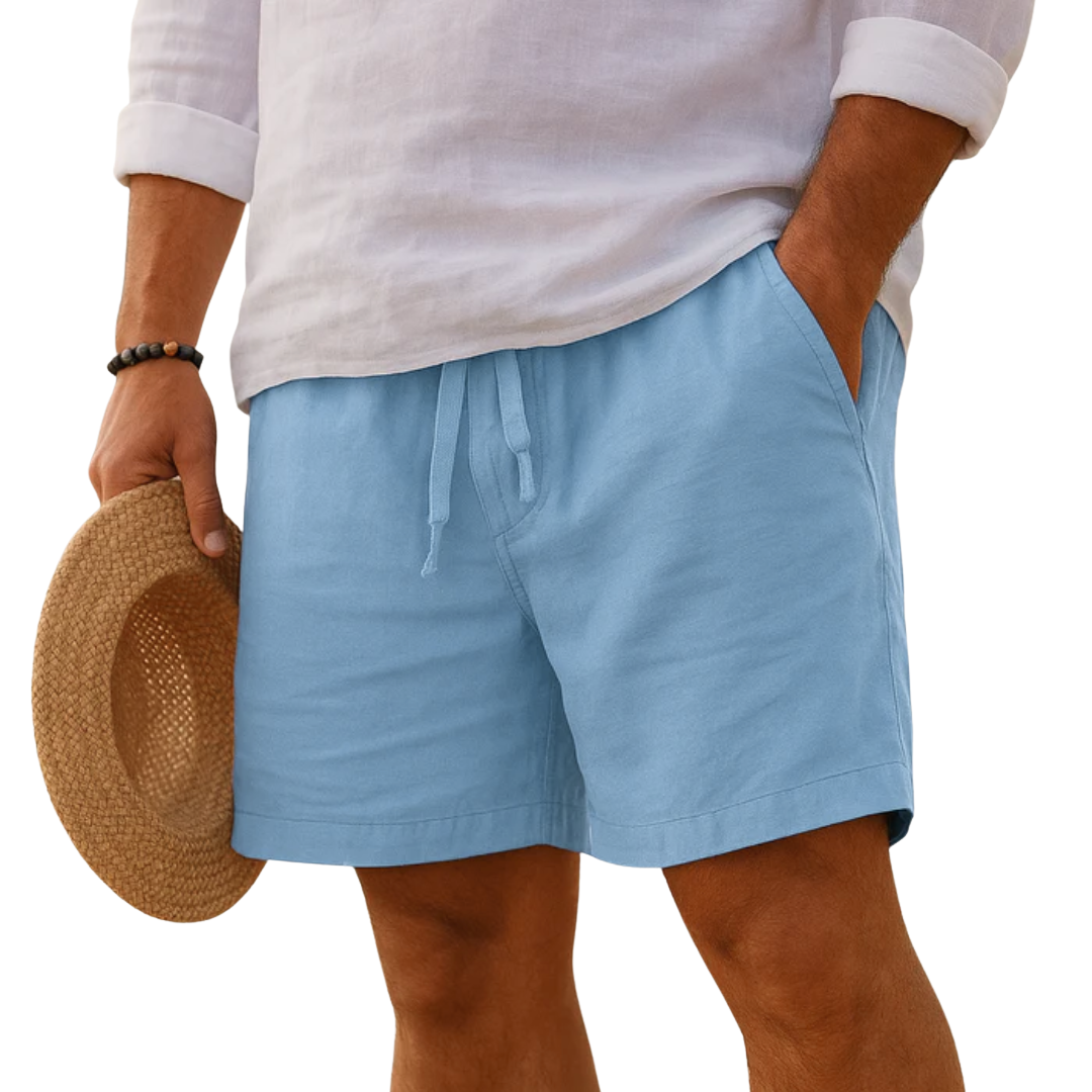 La Baule | Short élégant en lin à taille élastique