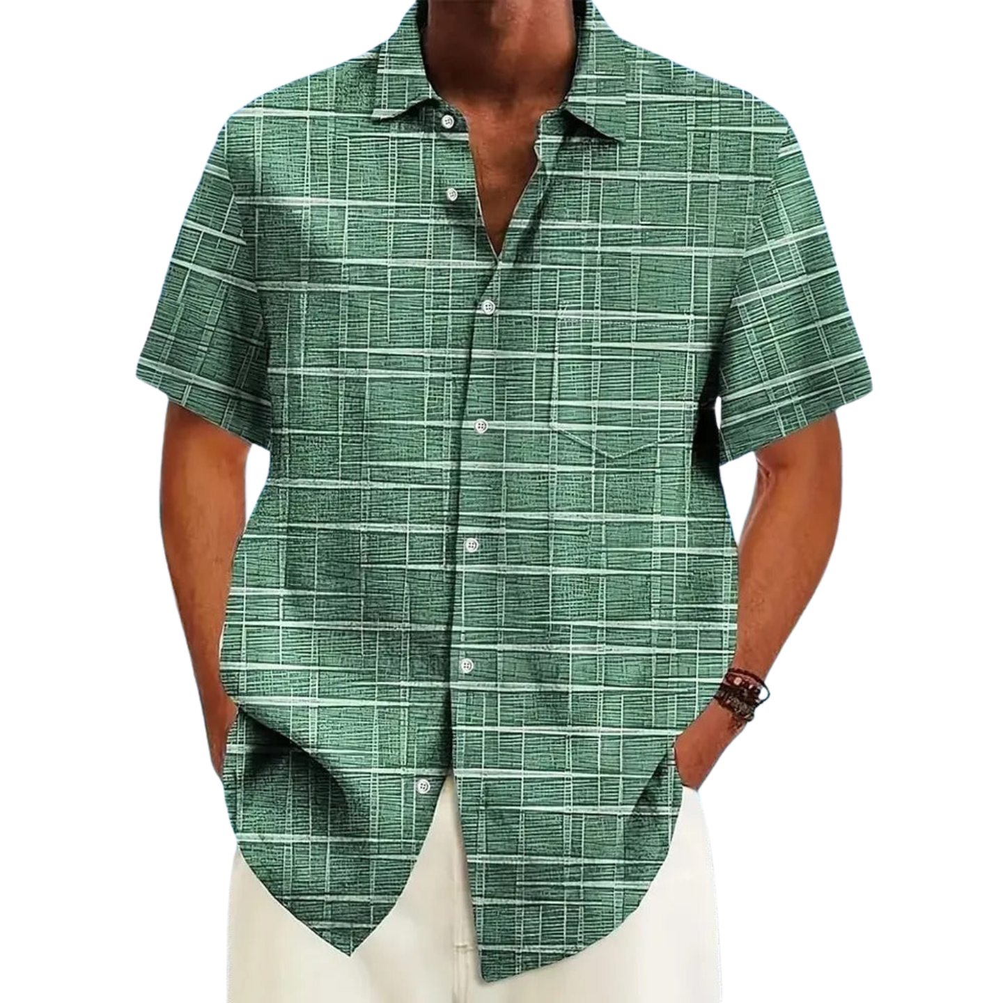 La Baule | Chemise élégante à motif rayé et à carreaux