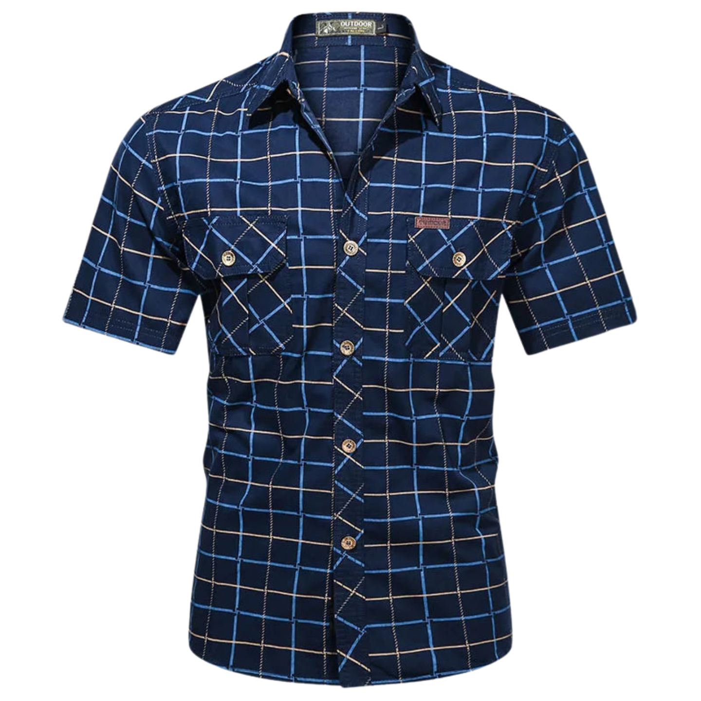La Baule | Chemise élégante à manches courtes à carreaux
