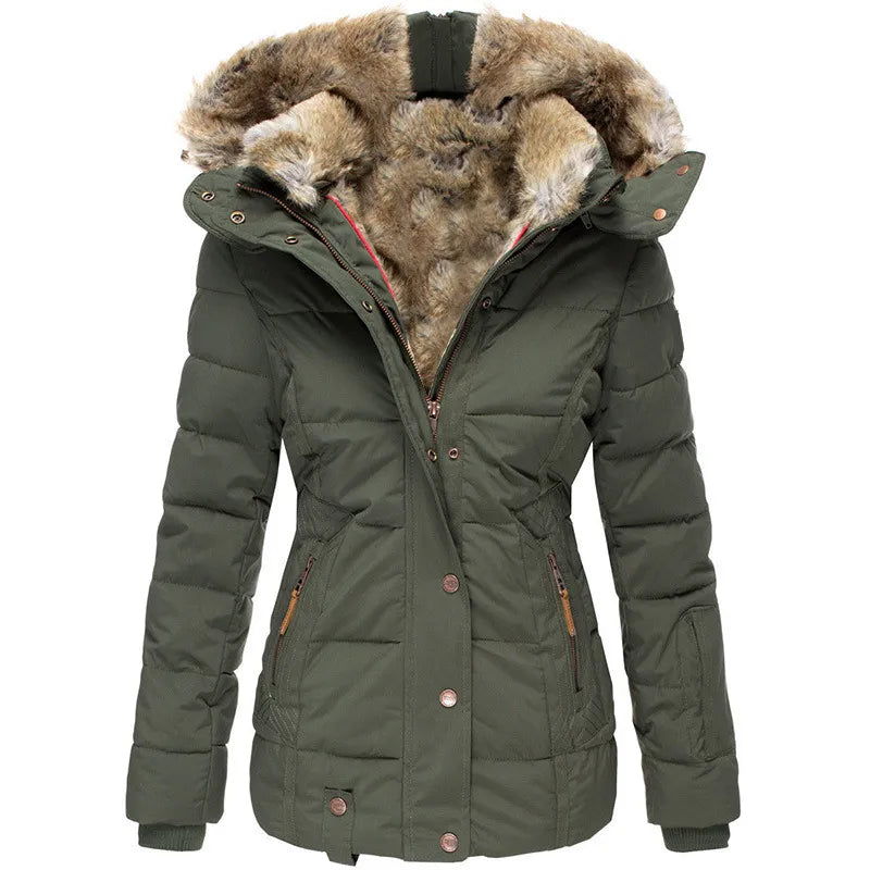 La Baule | Manteau d'hiver chaud avec doublure en fourrure