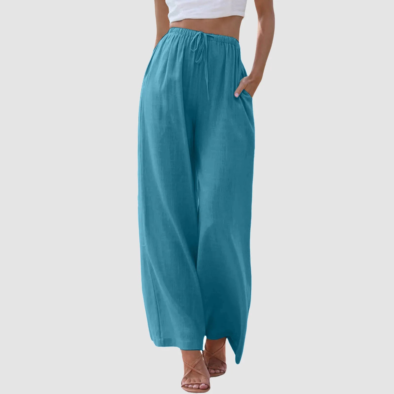 La Baule | Pantalon taille haute à jambes larges