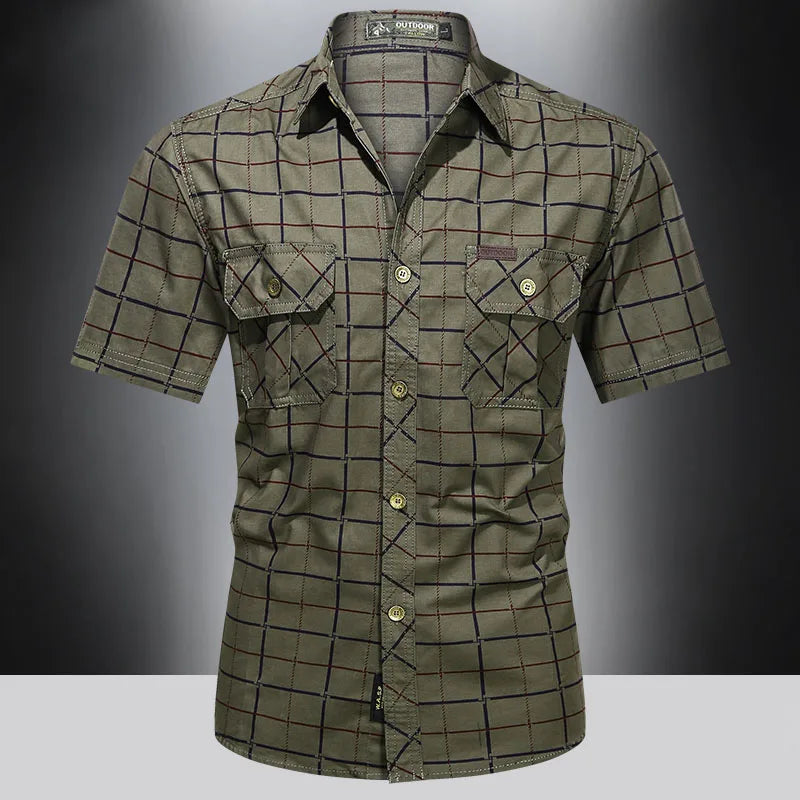 La Baule | Chemise élégante à manches courtes à carreaux