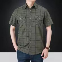 La Baule | Chemise élégante à manches courtes à carreaux