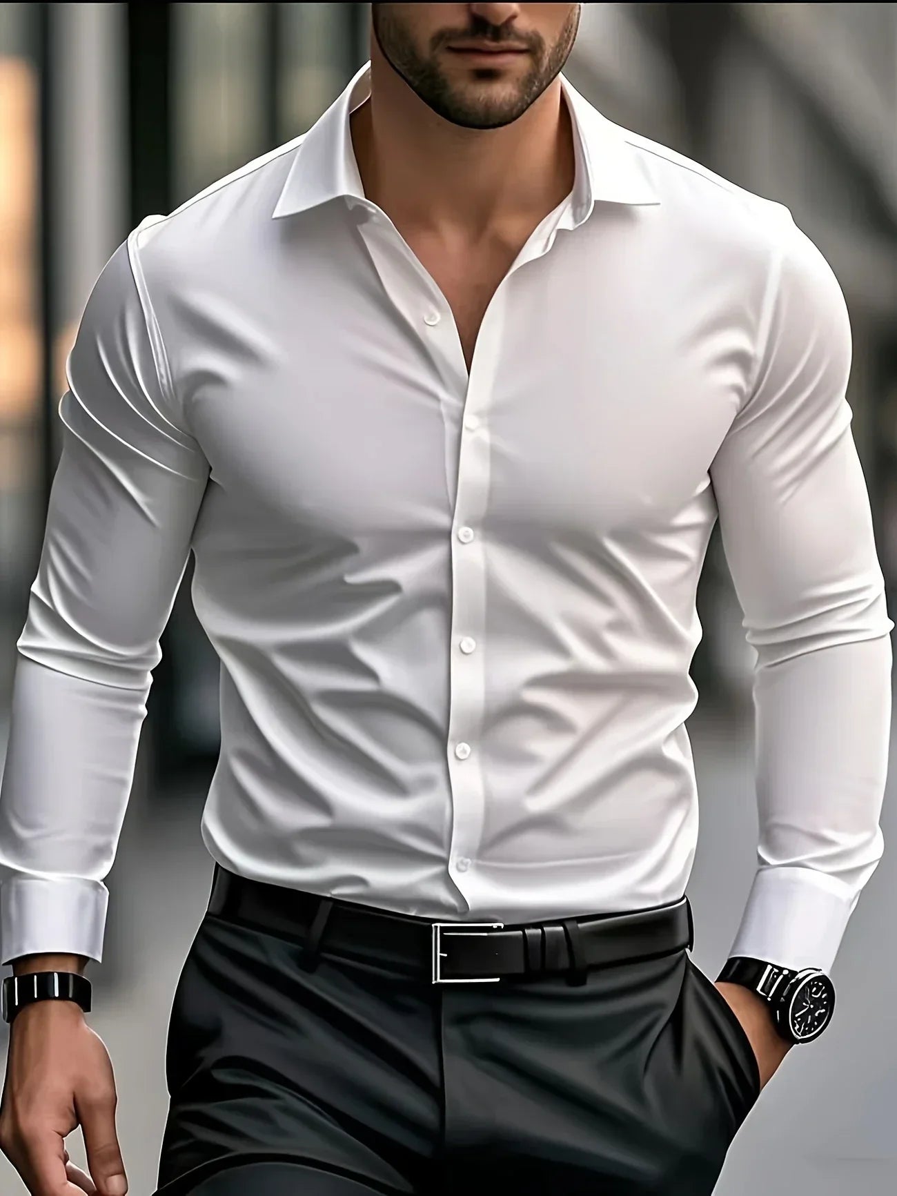 La Baule | Chemise élégante à manches longues avec boutons