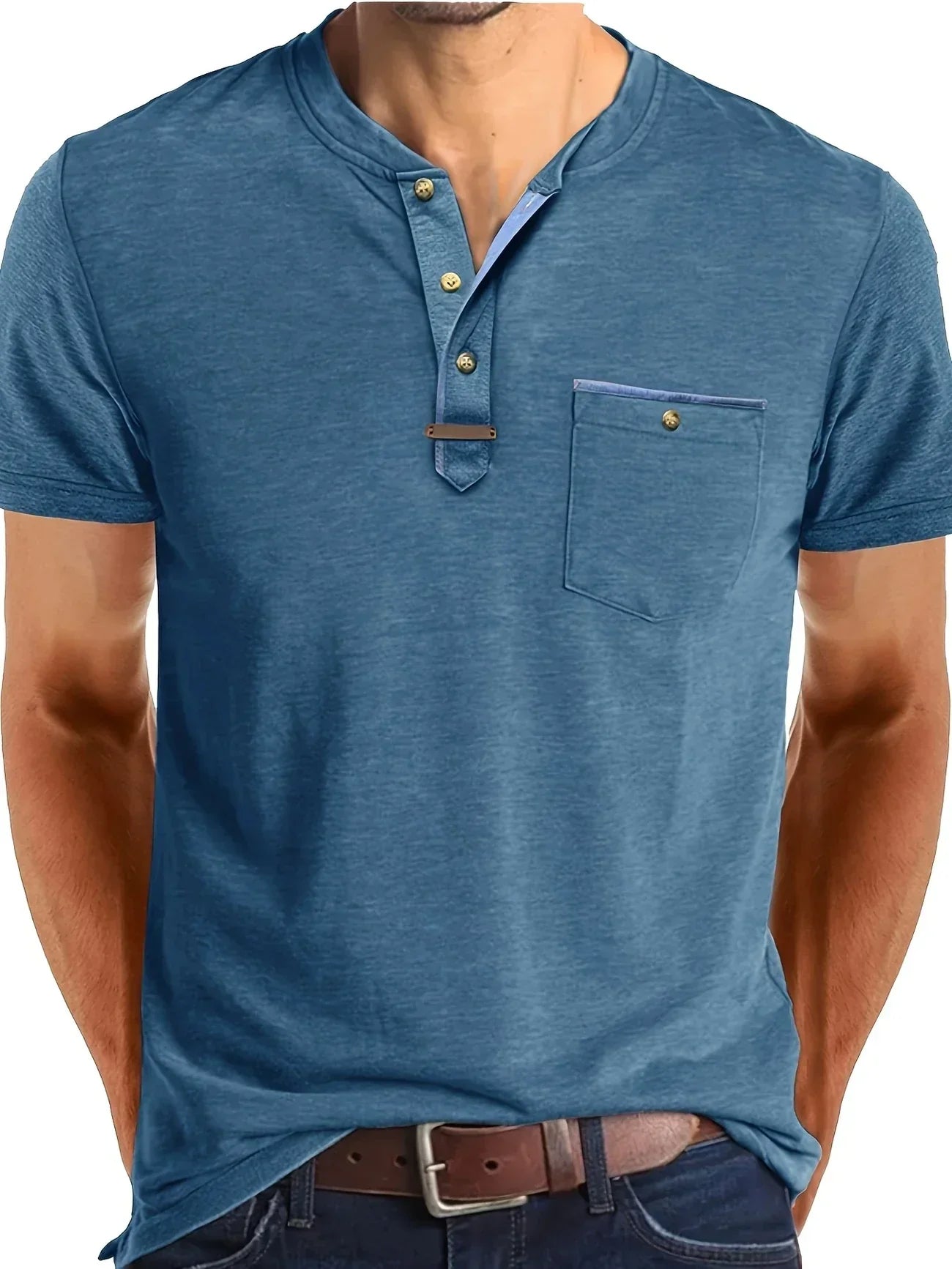 La Baule | T-shirt col rond élégant avec poche