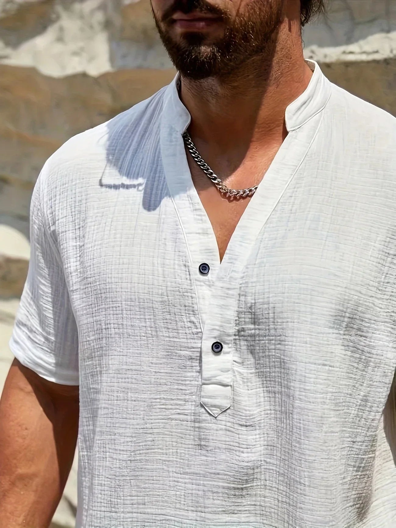 La Baule | Chemise d’été élégante à col montant