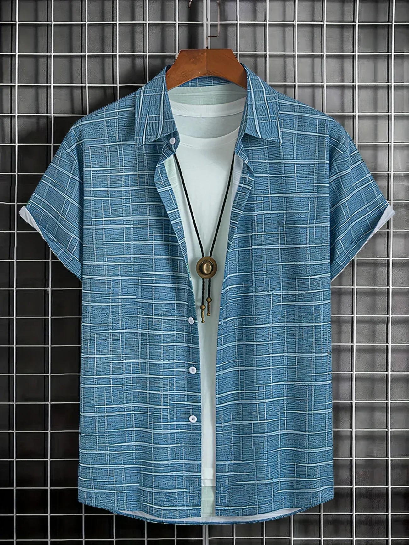 La Baule | Chemise élégante à motif rayé et à carreaux