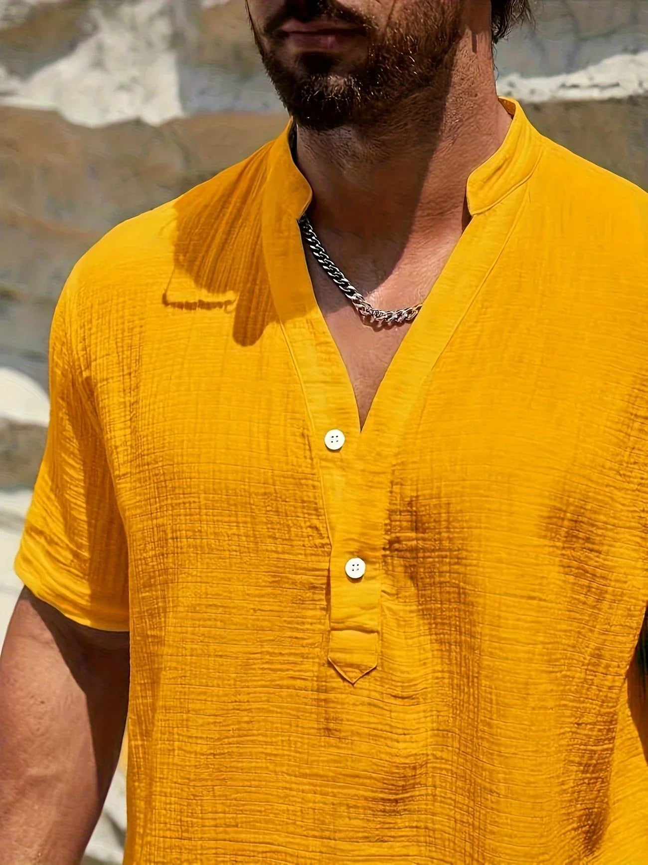 La Baule | Chemise d’été élégante à col montant