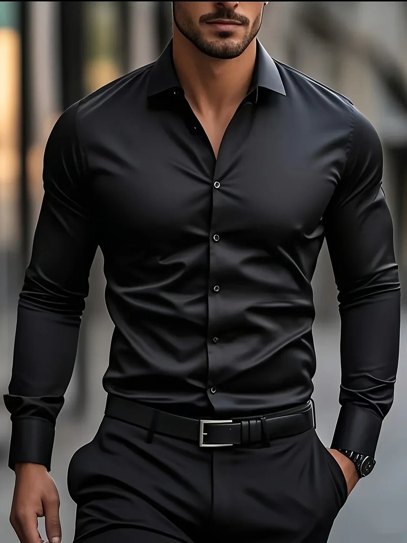 La Baule | Chemise élégante à manches longues avec boutons